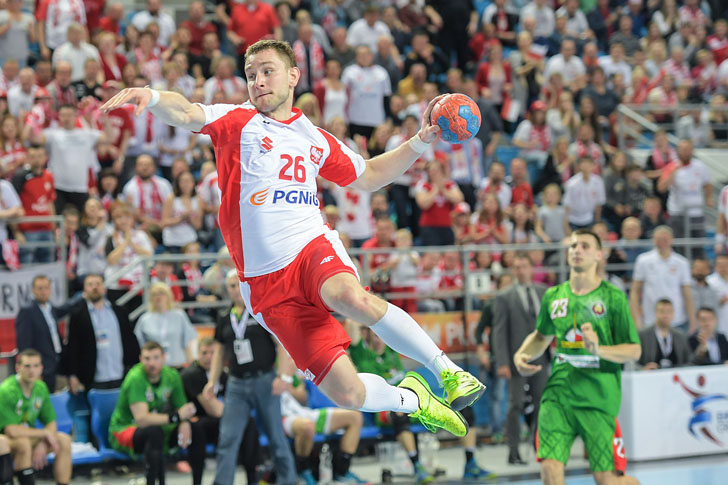 PLOCK, 07.05.2017 MECZ KWALIFIKACYJNY DO FINALOW ME 2018 PILKA RECZNA MEZCZYZN: POLSKA - BIALORUS --- QUALIFICATIONS TO 2018 EUROPEAN MEN'S HANDBALL CHAMPIONSHIP MATCH: POLAND - BELARUS NZ MICHAL DASZEK FOT. DOMINIK BUZE/FOTOPYK